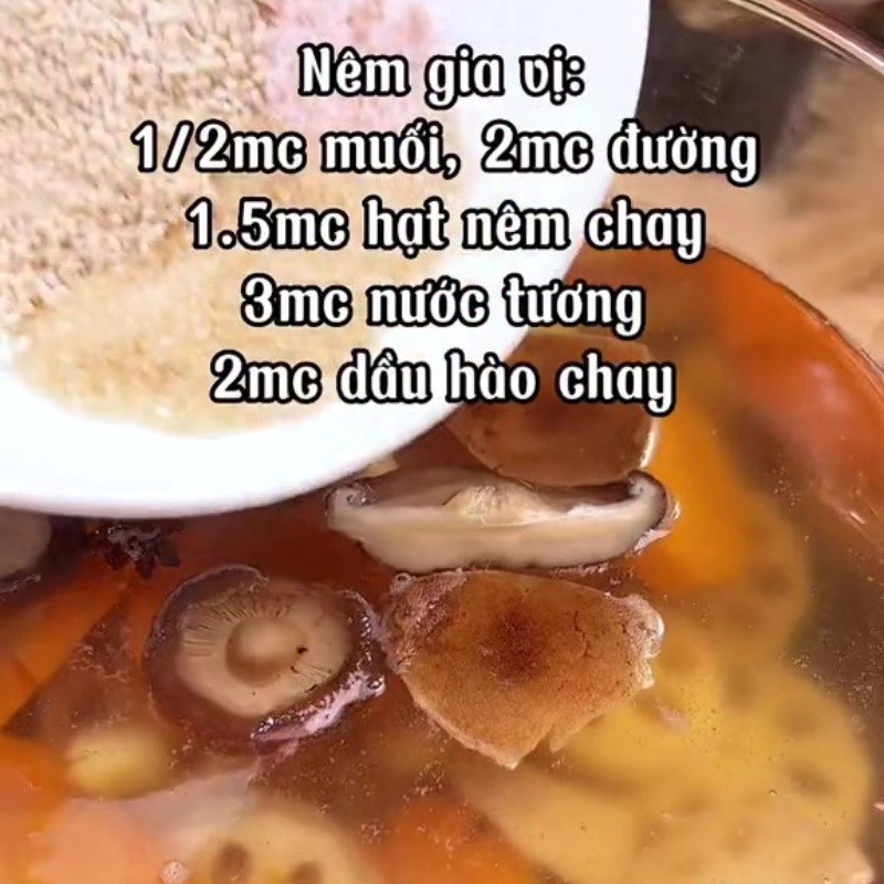 Nêm nếm gia vị cho nước dùng tiềm chay hạt sen