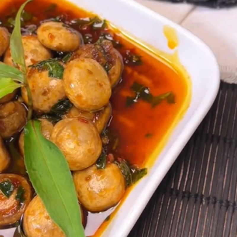 Bước 4 Thành phẩm Nấm mỡ sốt bơ cay