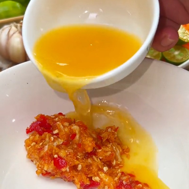 Bước 2 Làm nước mắm trộn Gỏi cóc tai heo (Công thức được chia sẻ từ TikTok Vào bếp cùng Điện máy XANH)