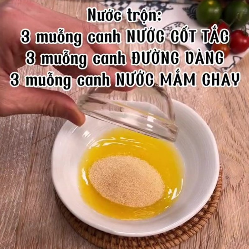 Bước 4 Làm nước trộn Gỏi khổ qua chay với nấm đùi gà