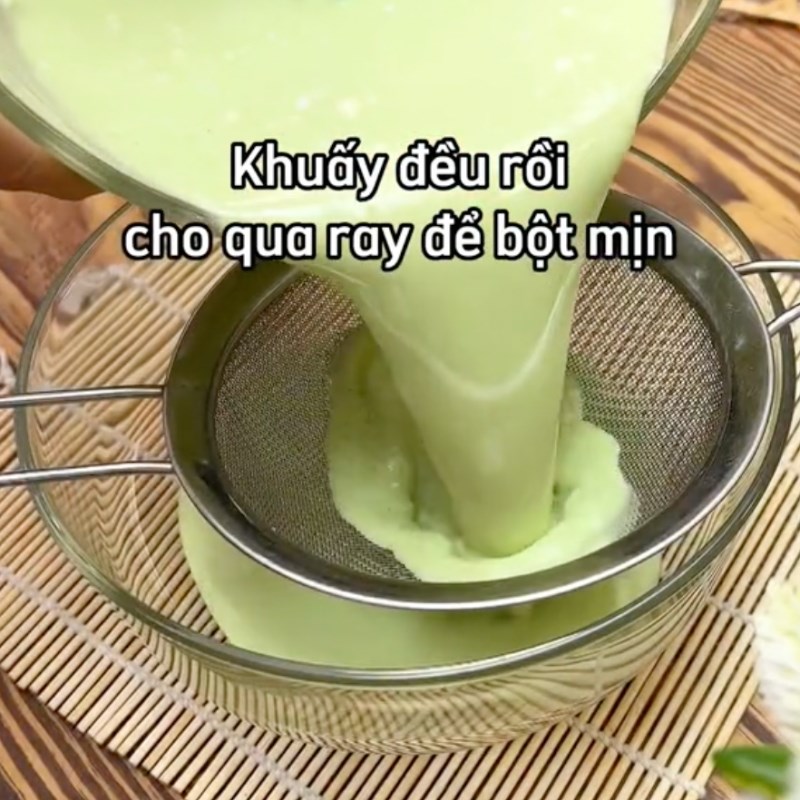 Bước 2 Làm phần bột bánh Bánh crepe cuộn sầu riêng (Công thức từ kênh tiktok Vào bếp cùng KitchenAZ)