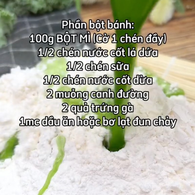 Bước 2 Làm phần bột bánh Bánh crepe cuộn sầu riêng (Công thức từ kênh tiktok Vào bếp cùng KitchenAZ)