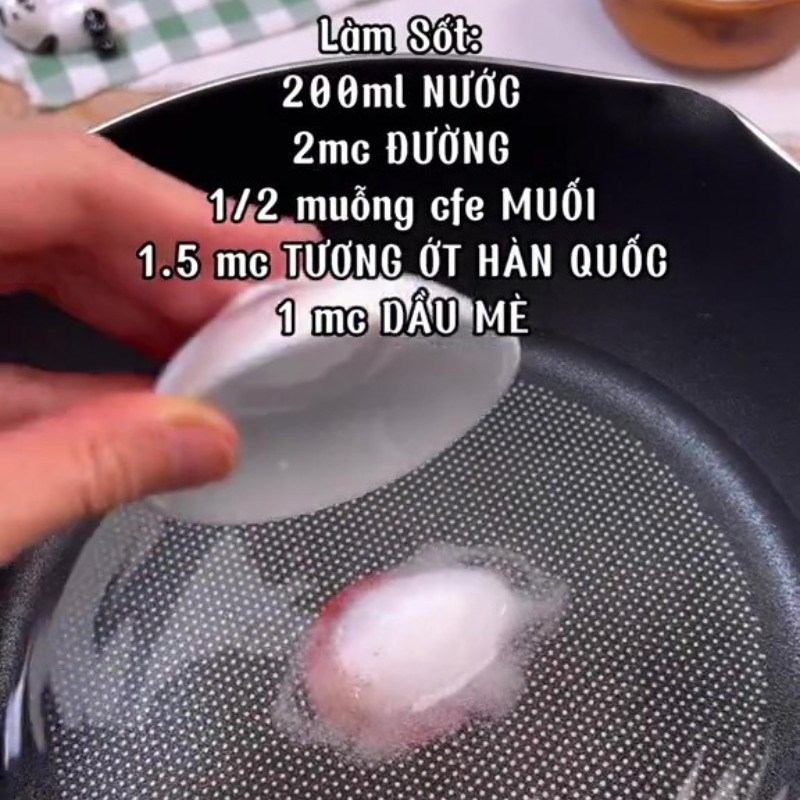 Bước 3 Làm sốt Nấu tokbokki chay
