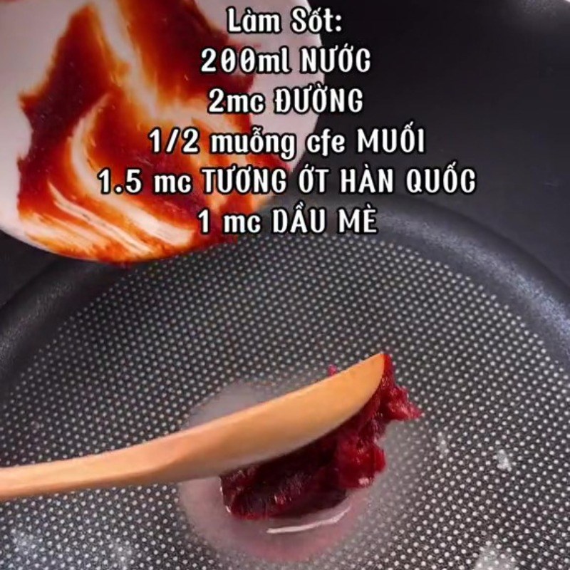 Bước 3 Làm sốt Nấu tokbokki chay