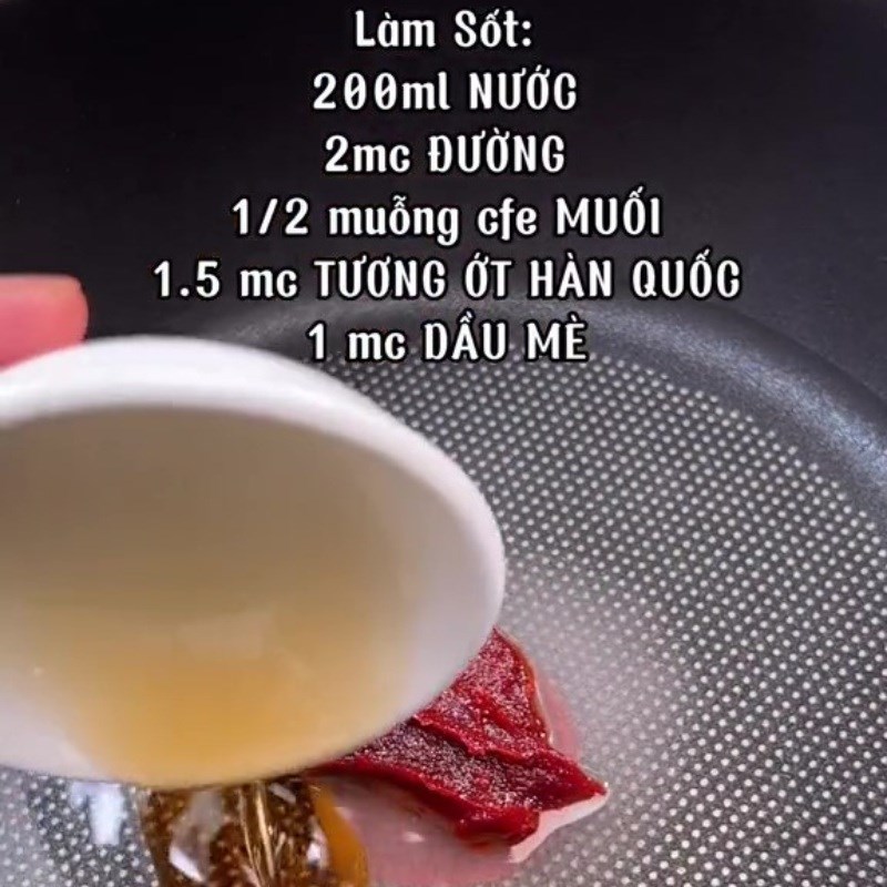 Bước 3 Làm sốt Nấu tokbokki chay