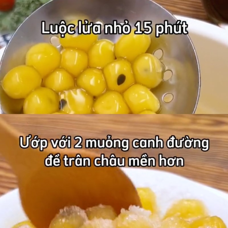 Bước 4 Làm trân châu chanh dây Trà mận hà nội (Công thức từ tiktok Vào bếp cùng Điện máy XANH)