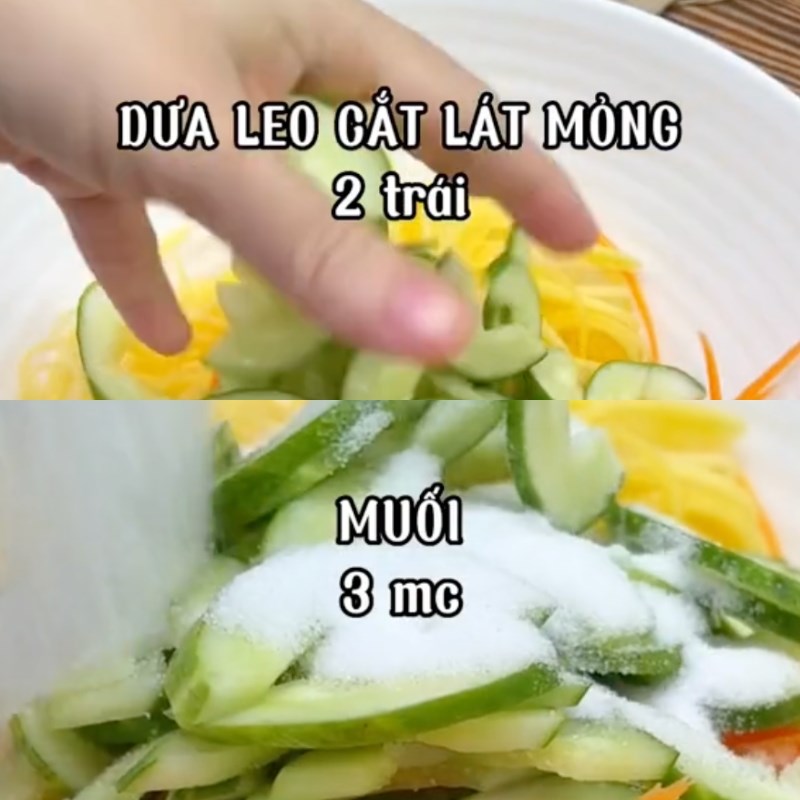 Bước 3 Muối đu đủ cùng cà rốt Mắm chay
