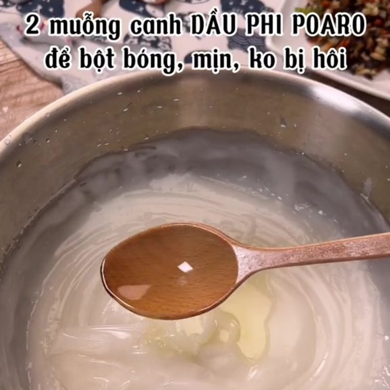 Bước 3 Nấu bột Bánh giò chay từ bột bắp