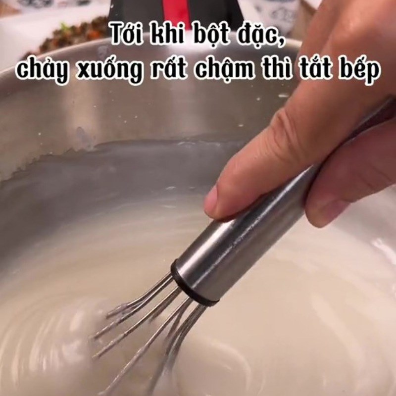Bước 3 Nấu bột Bánh giò chay từ bột bắp