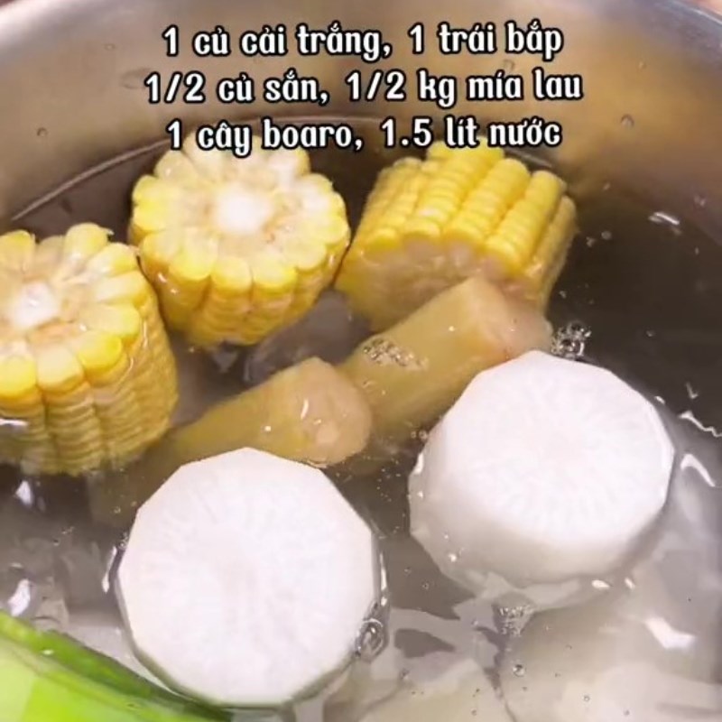 Bước 2 Nấu nước dùng Súp rau củ chay