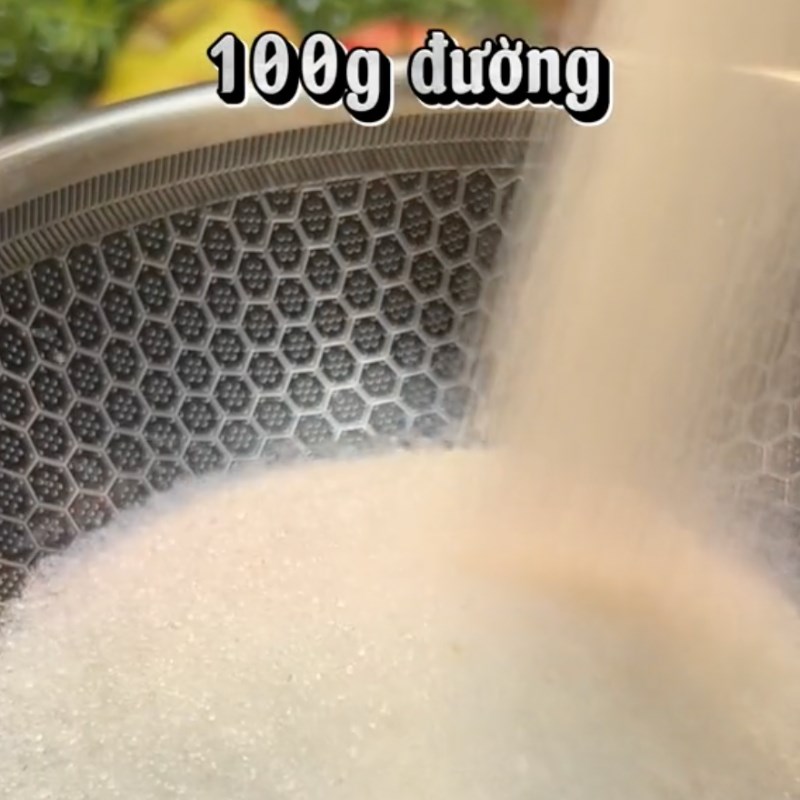 Bước 2 Nấu sirup đường Trà tắc thái xanh (công thức từ tiktok Vào bếp cùng KitchenAZ)