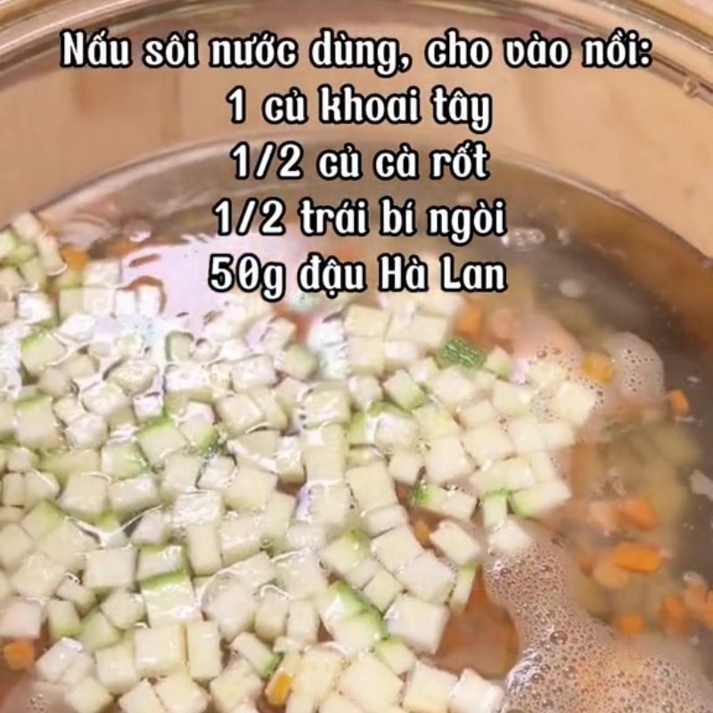 Bước 4 Nấu súp Súp rau củ chay
