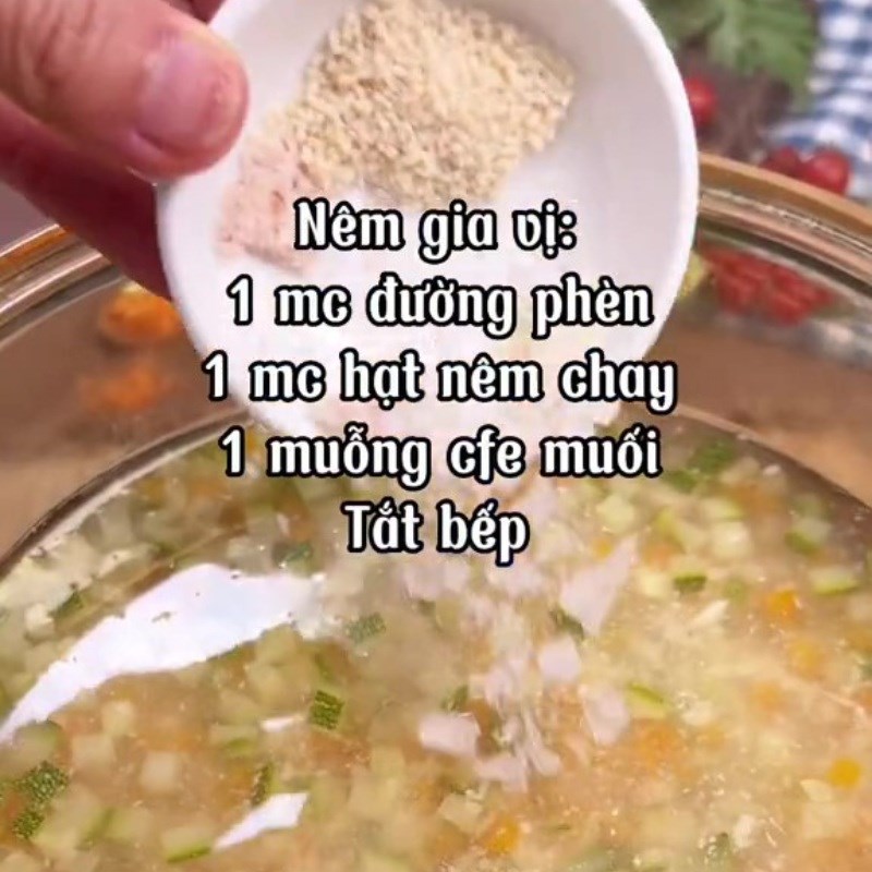 Bước 4 Nấu súp Súp rau củ chay