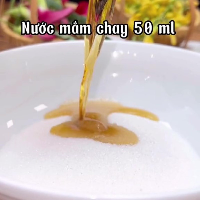 Bước 2 Nước sốt trộn gỏi Gỏi nấm đùi gà hoa phượng