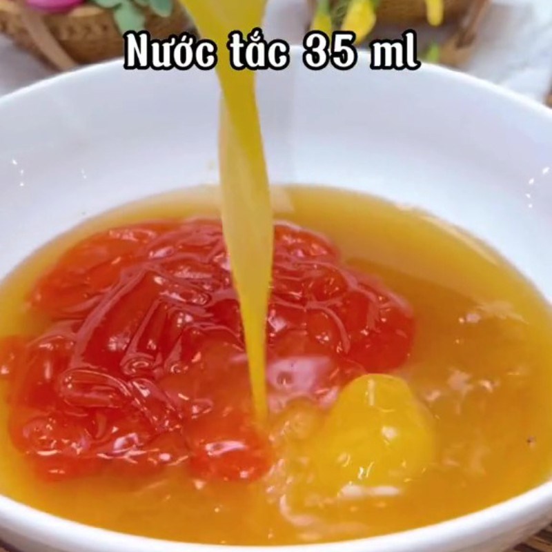 Bước 2 Nước sốt trộn gỏi Gỏi nấm đùi gà hoa phượng