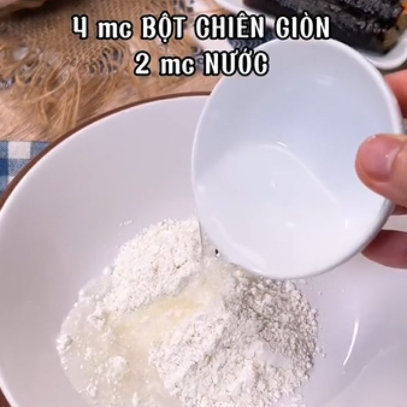 Bước 5 Pha bột Miến cuộn rong biển chay