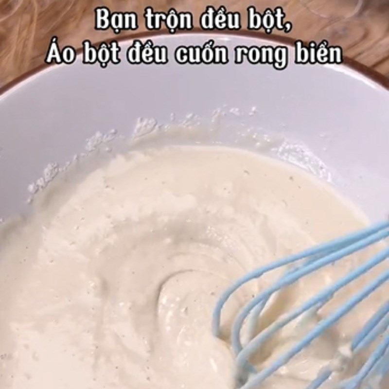 Bước 5 Pha bột Miến cuộn rong biển chay