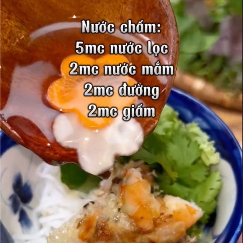 Bước 5 Pha nước mắm Nem cua bể ( công thức từ tiktok Vào bếp cùng Điện máy XANH)