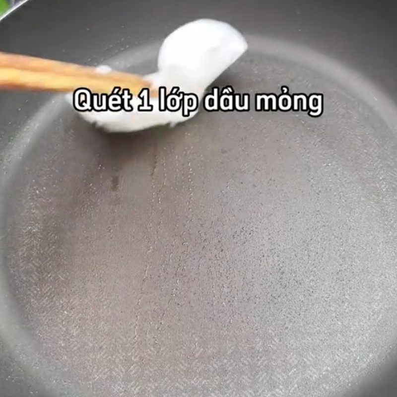 Step 3 Frying the cake skin Durian rolled crepe (Recipe from the TikTok channel Cooking with TasteVN)