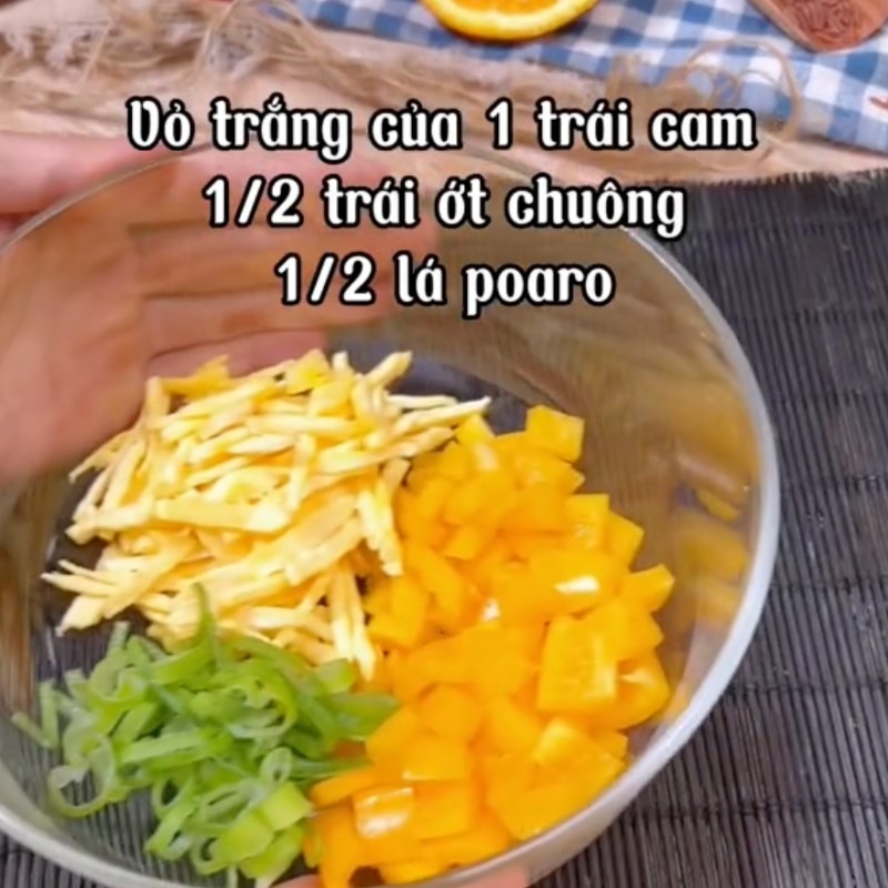 Bước 1 Sơ chế các nguyên liệu Cơm gạo lứt trộn cam (Công thức từ kênh tiktok Vào bếp cùng Điện máy XANH)