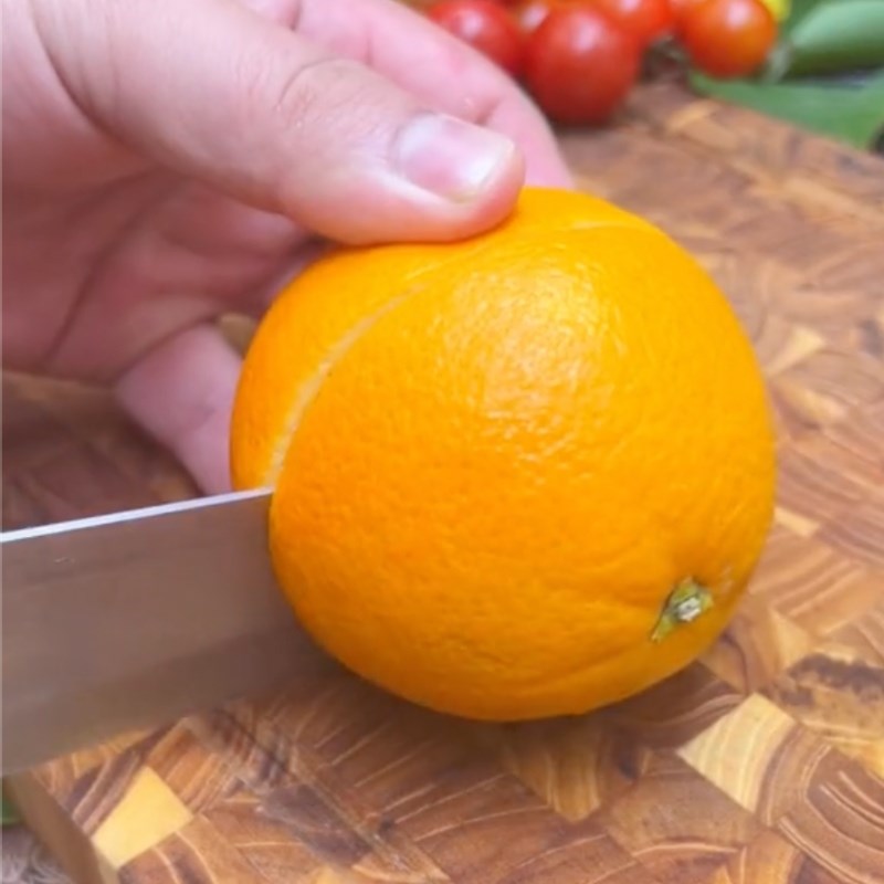 Bước 1 Sơ chế cam Cách làm thạch cam dẻo