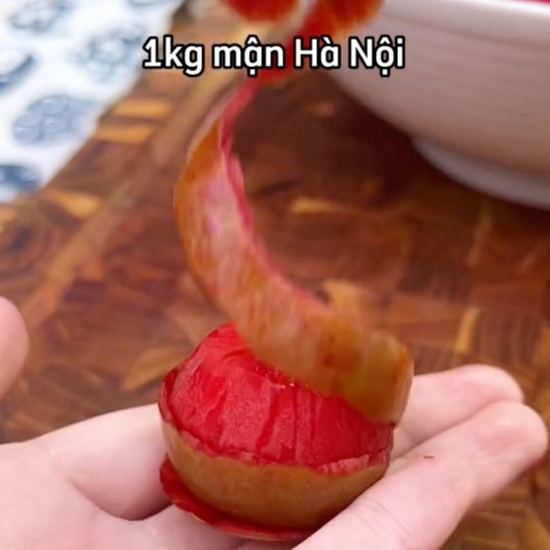 Bước 1 Sơ chế nguyên liệu Trà mận hà nội (Công thức từ tiktok Vào bếp cùng Điện máy XANH)