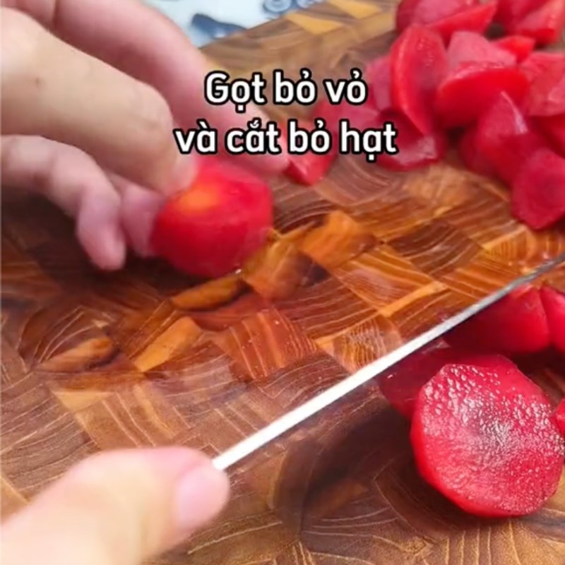 Bước 1 Sơ chế nguyên liệu Trà mận hà nội (Công thức từ tiktok Vào bếp cùng Điện máy XANH)