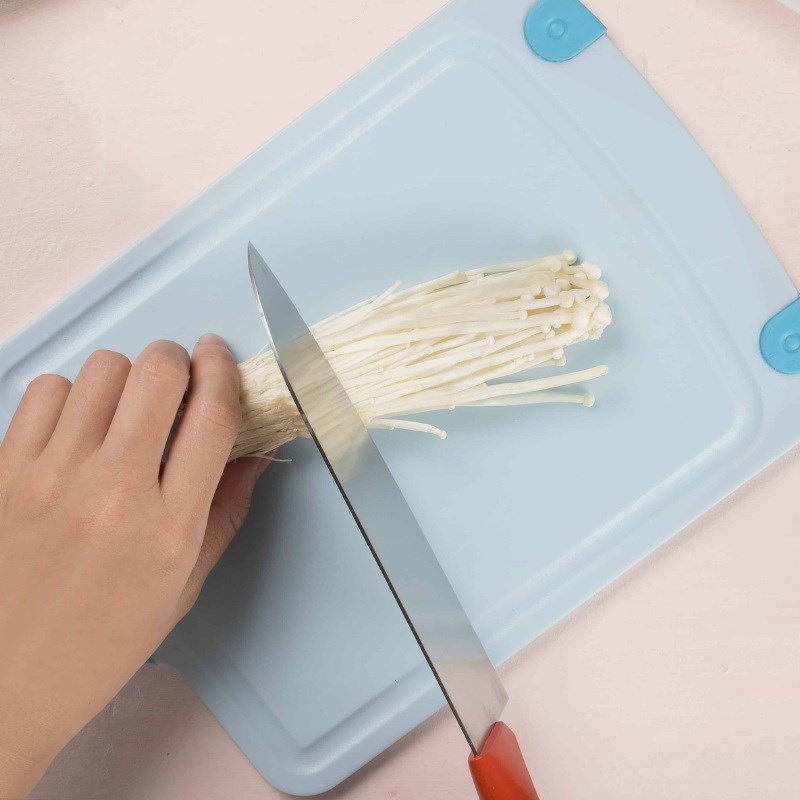 Bước 1 Sơ chế tóc tiên và nấm Súp tóc tiên chay