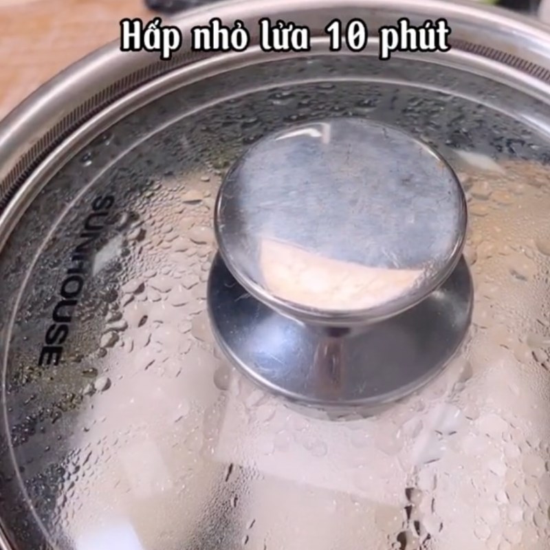 Bước 1 Sơ chế và hấp nấm Chạo nấm chay