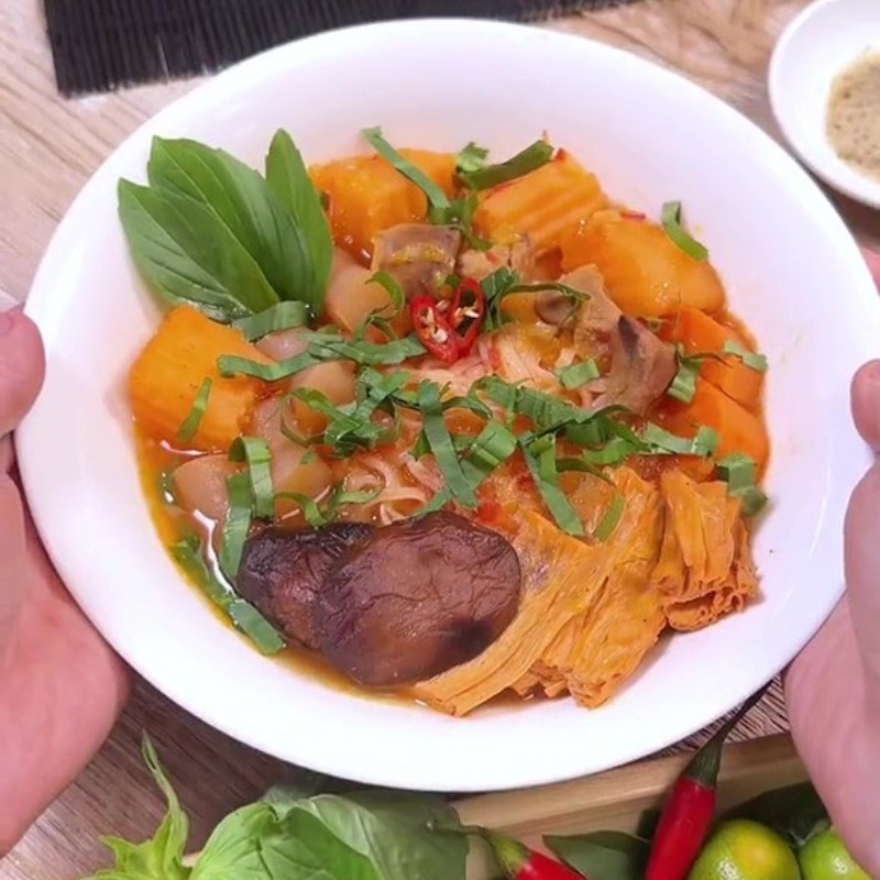 Bước 4 Thành phẩm Bò kho chay bằng nấm đông cô