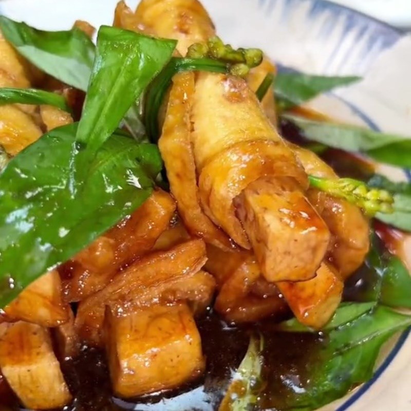 Bước 5 Thành phẩm Đậu hũ cuộn khoai môn rim