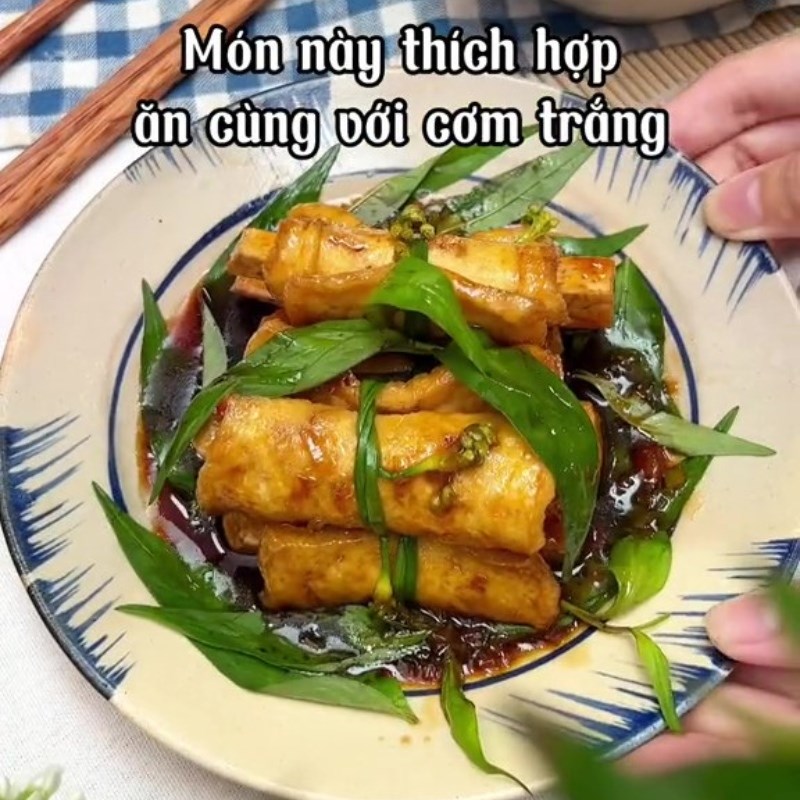 Bước 5 Thành phẩm Đậu hũ cuộn khoai môn rim