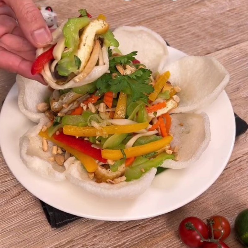 Bước 6 Thành phẩm Gỏi khổ qua chay với nấm đùi gà