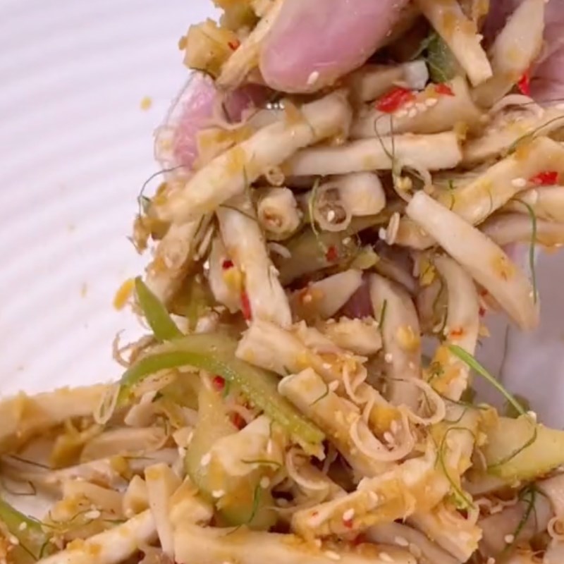 Bước 2 Trộn trạo nấm Chạo nấm chay