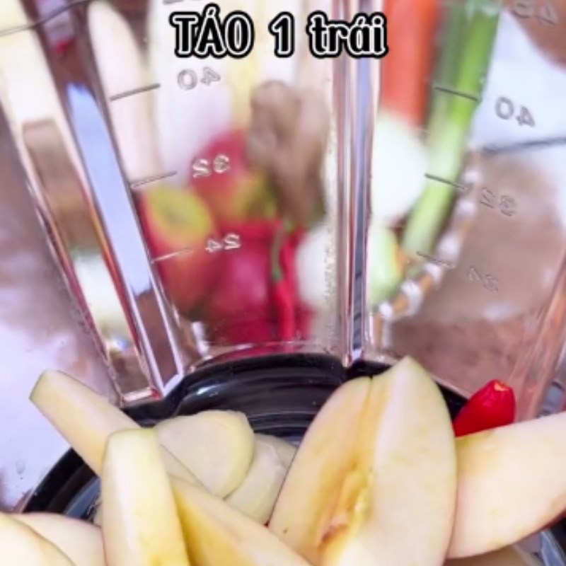 Bước 3 Xay hỗn hợp trộn kim chi Kim chi cải thảo chay (Công thức được chia sẻ từ Tiktok Bếp chay XANH)