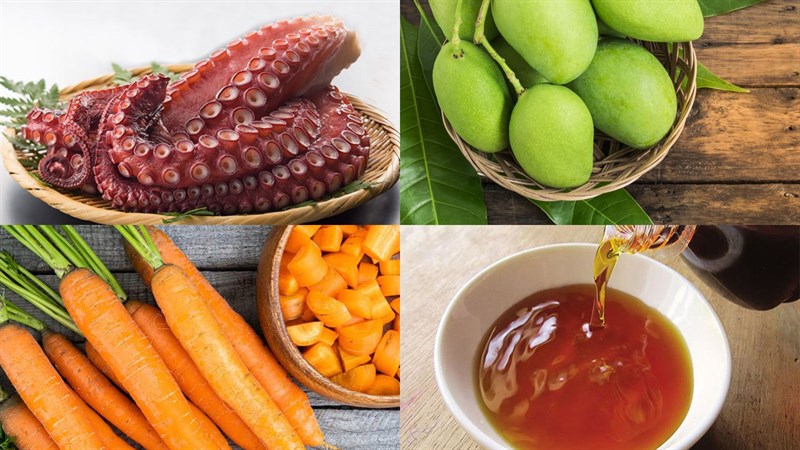 Nguyên liệu món ăn gỏi bạch tuộc