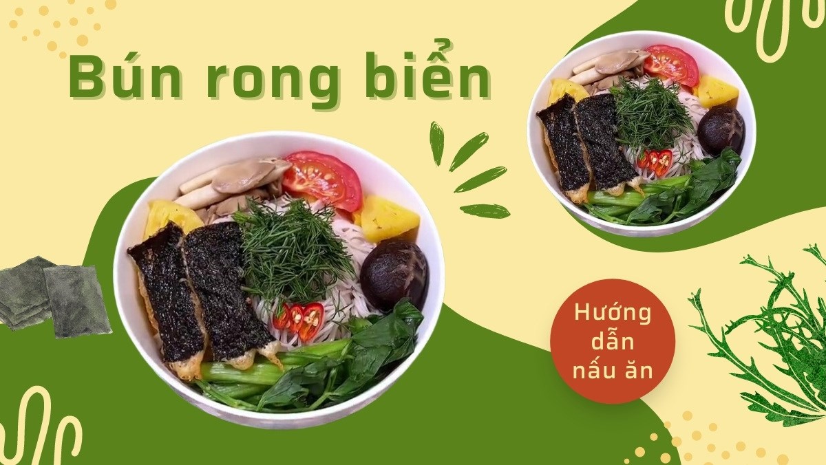 Cách nấu bún rong biển chay