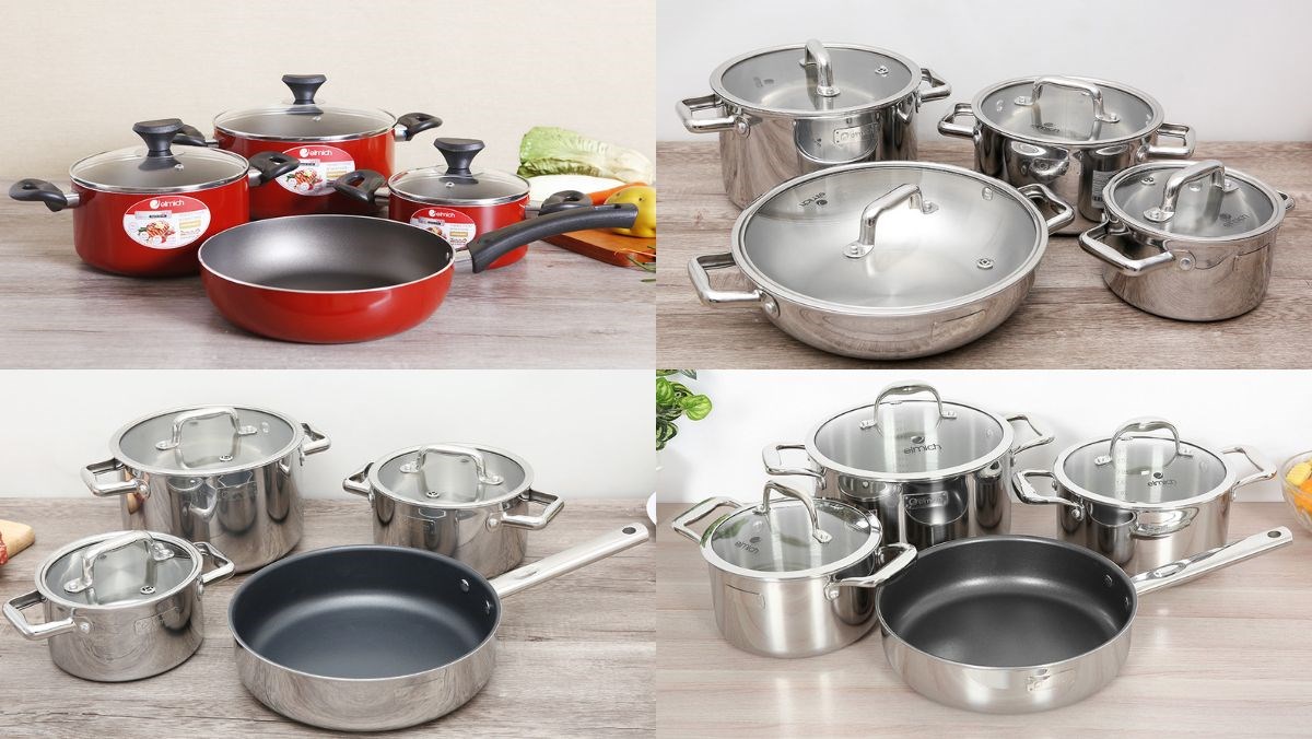 Bộ nồi Elmich 4 món bền, đẹp