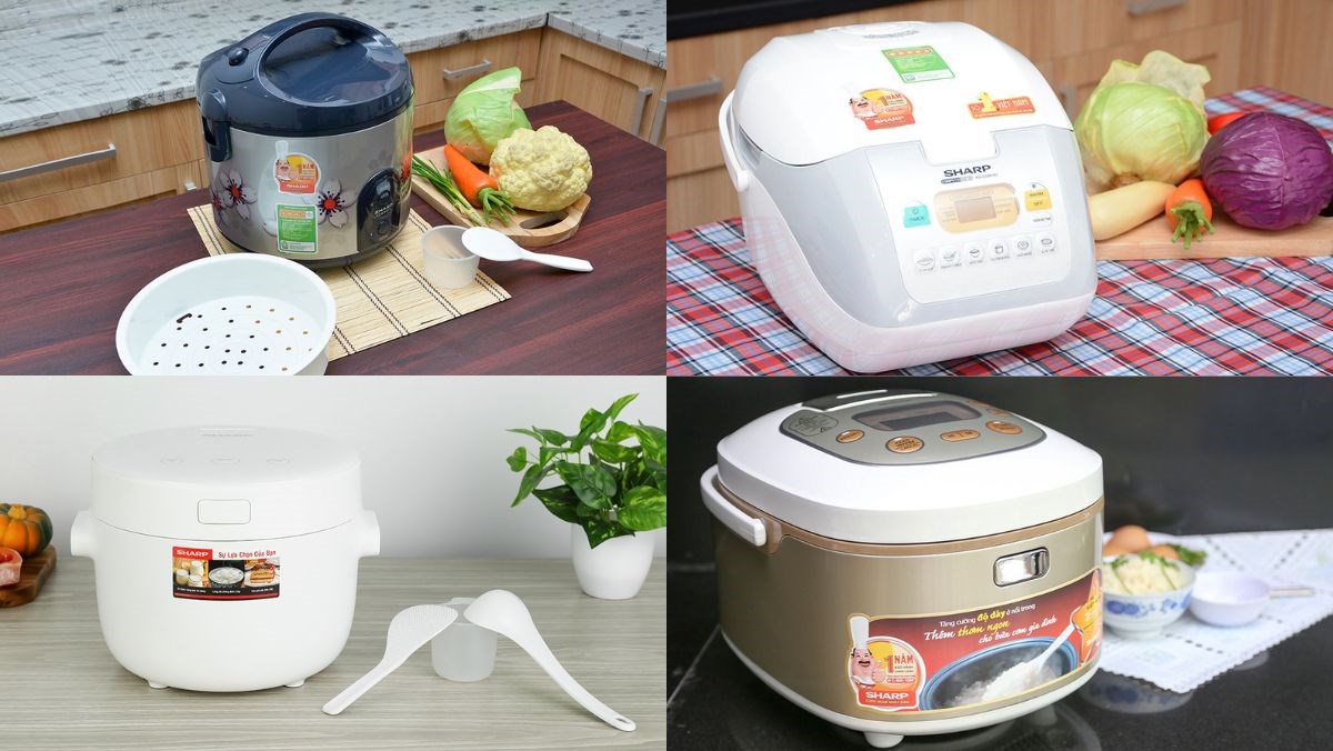 Nồi cơm điện nồi cơm điện Sharp 3 mâm nhiệt
