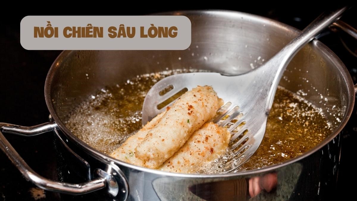Top nồi nhôm dùng làm nồi chiên sâu lòng