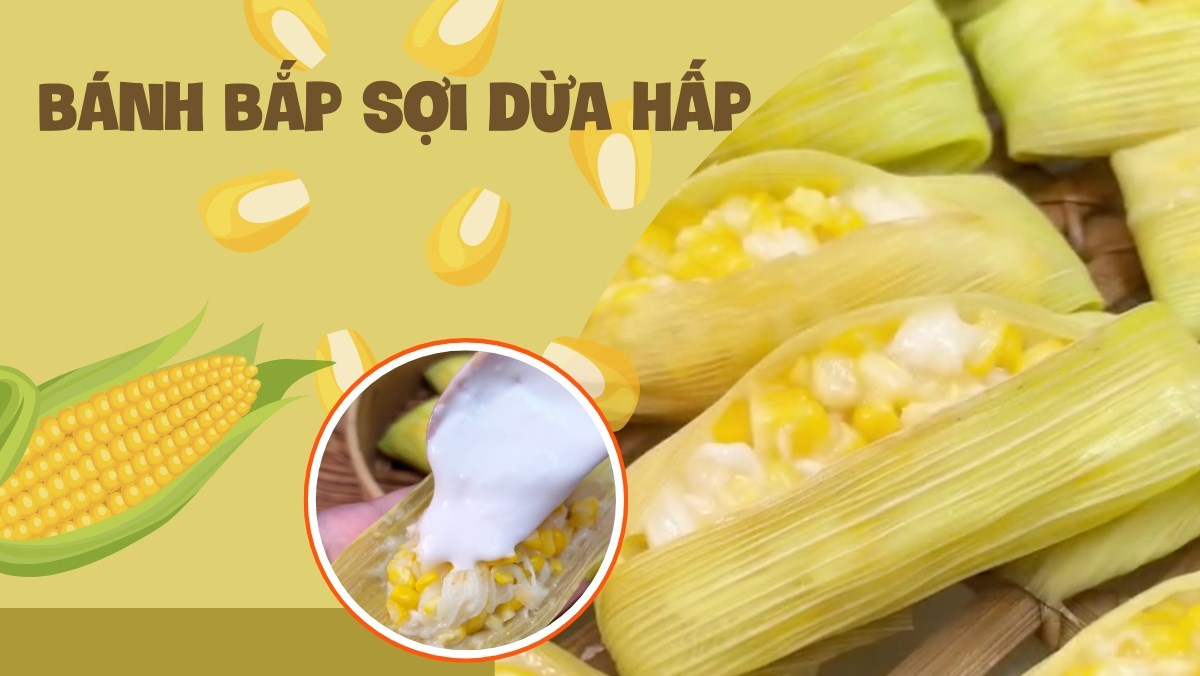 Bánh bắp sợi dừa hấp (Công thức từ kênh tiktok Vào bếp cùng Điện máy XANH)