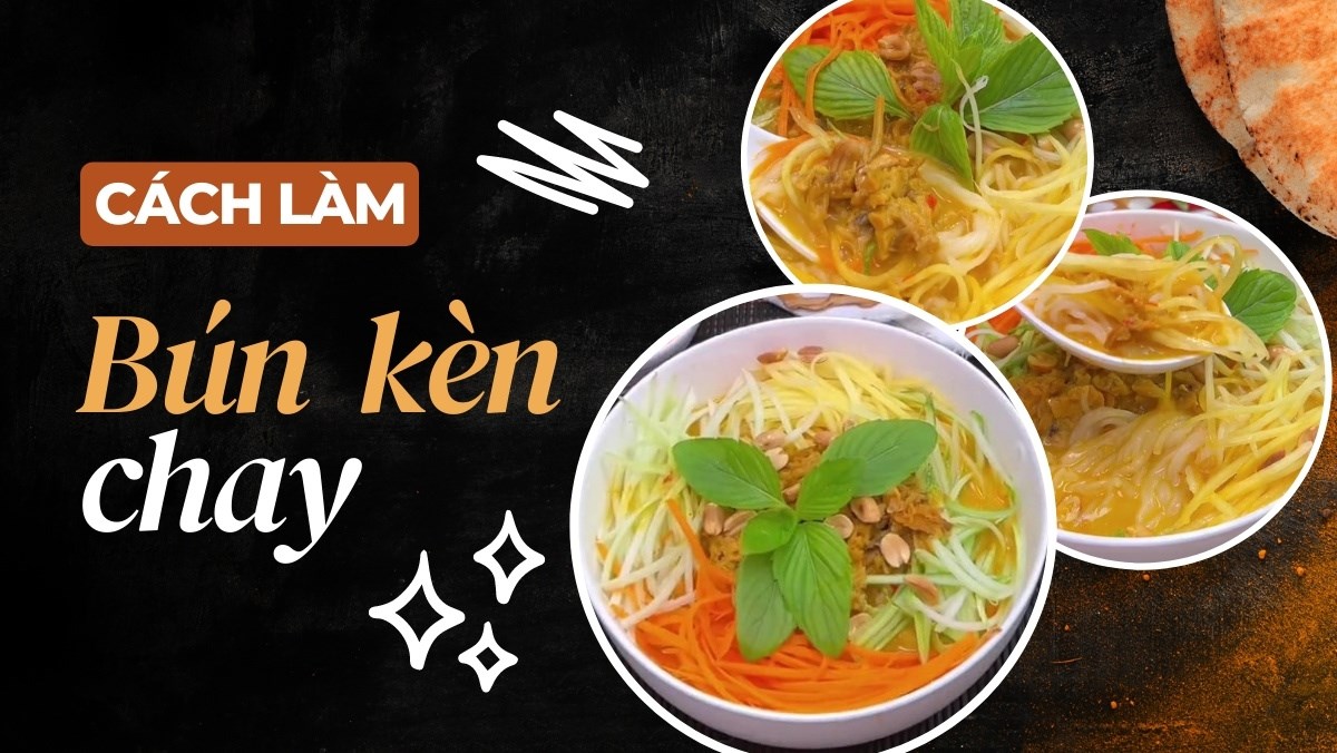 Bún kèn chay nấm hương