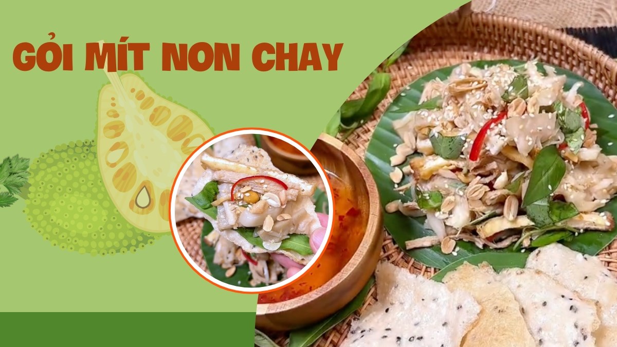 Gỏi mít non chay (Công thức từ kênh tiktok Bếp chay XANH)