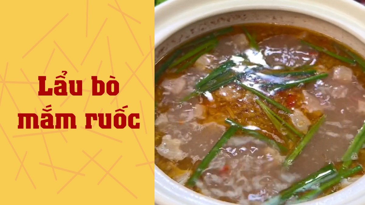 Lẩu bò mắm ruốc (Công thức được chia sẻ từ TikTok Vào bếp cùng Mr. Lẩu)