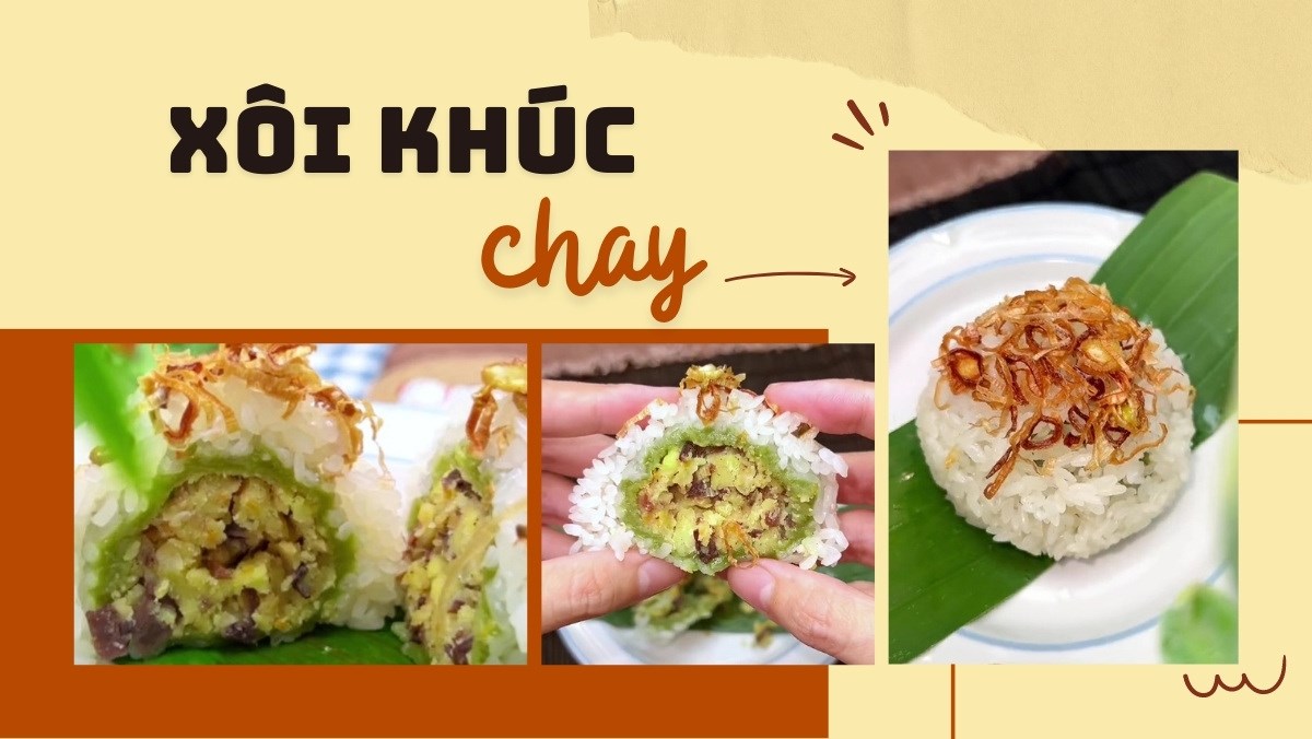 Xôi khúc chay (Công thức được chia sẻ từ Tiktok Bếp chay XANH)
