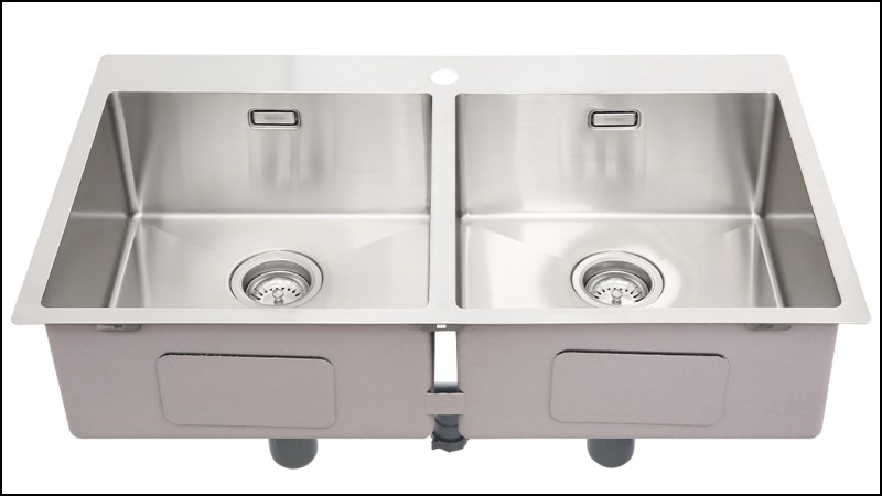 Chậu rửa ch&eacute;n 2 ngăn inox Hafele HS20-SSN2S90 (567.20.537)