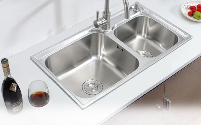 Chậu rửa ch&eacute;n 2 ngăn inox Eurolife EL-C7843