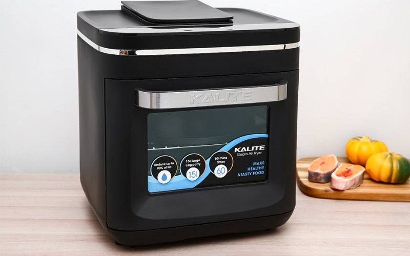 L&ograve; chi&ecirc;n kh&ocirc;ng dầu kết hợp hấp Kalite STEAM X 15 l&iacute;t