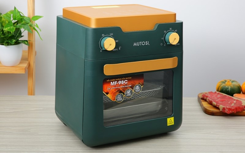 L&ograve; chi&ecirc;n kh&ocirc;ng dầu Mutosi MF-98C 12 l&iacute;t