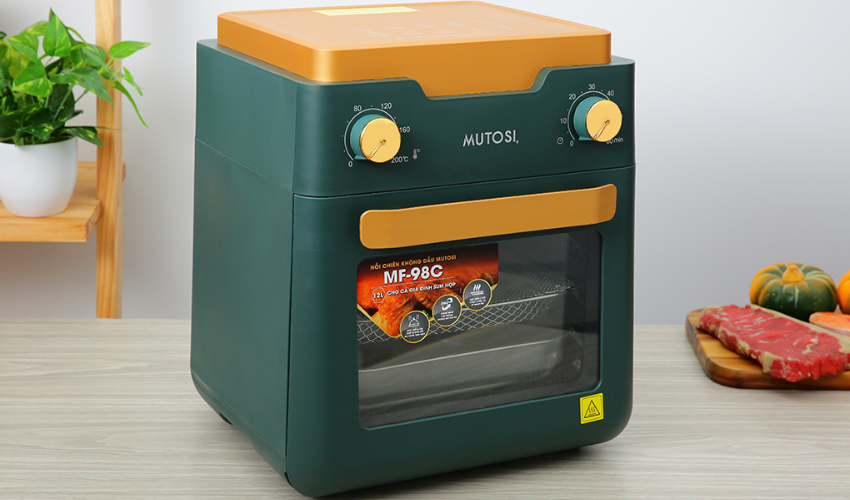 L&ograve; chi&ecirc;n kh&ocirc;ng dầu Mutosi MF-98C 12 l&iacute;t